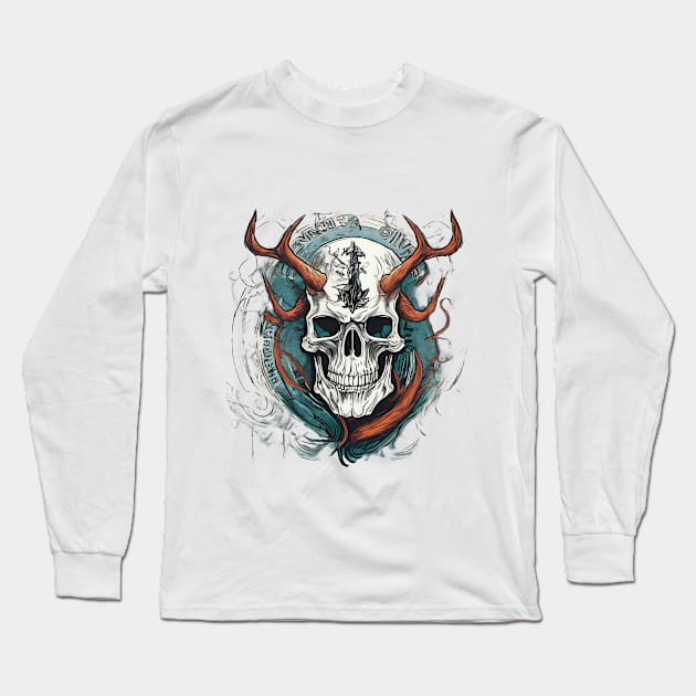 Wicked skull Long Sleeve T-Shirt by CLANCY'S STORE